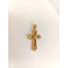 ΓΥΝΑΙΚΕΙΟΣ ΣΤΑΥΡΟΣ ΧΡΥΣΟ K14 με Ημιπολύτιμους λίθους CRG97 - 1099G